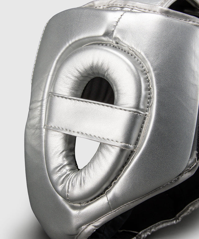 Ringhorns Charger Kopfschutz Silber/Schwarz – Verschluss