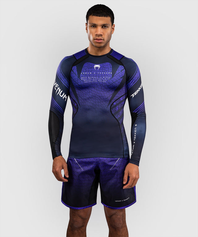 Rashguard Venum x TEKKEN 8 Kazuya Maniche Lunghe – Nero/Viola