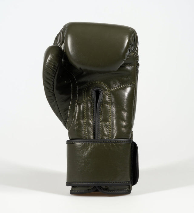 Caged Boxhandschuhe 'X' Series – Khaki-Grün/Schwarz – Boxhandschuhe