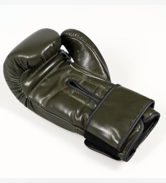 Caged Boxhandschuhe 'X' Series – Khaki-Grün/Schwarz – Boxhandschuhe