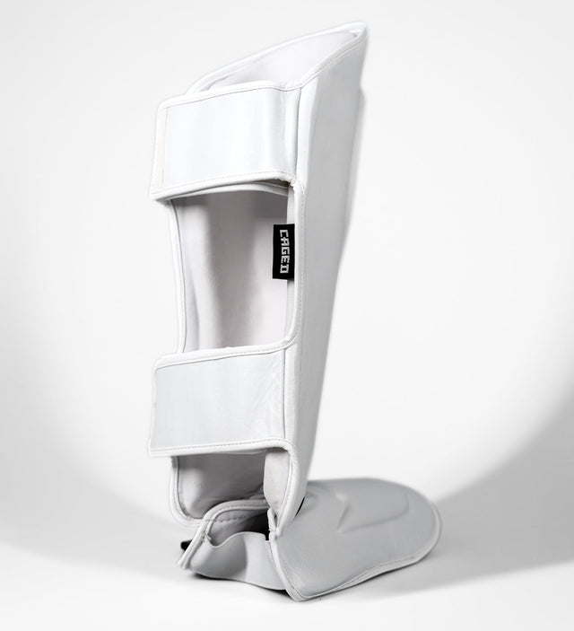 Caneleiras Caged Kickboks 'X' Series – Branco/Branco