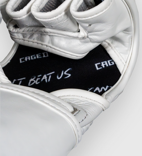 Guanti MMA Caged 'X Series' da sparring – Bianco/Bianco