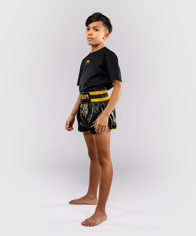 Venum Muay-Thai-Shorts Bangkok Fury Kinder – Schwarz/Gold