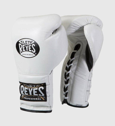 Guantoni da boxe Cleto Reyes con lacci – Bianco – Guantoni da boxe