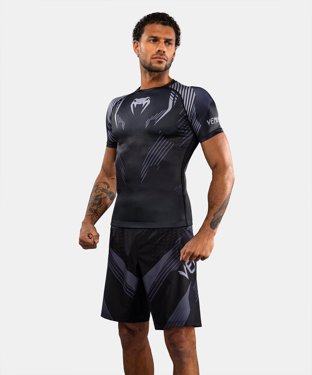 Venum Rashguard No-Gi 6.0 Korte Mouwen - Zwart/Grijs
