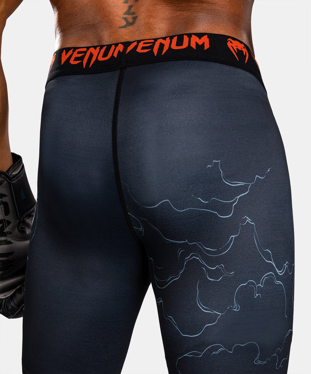 Shorts de compression Venum Thunder Dragon – Noir/Gris/Cuivre