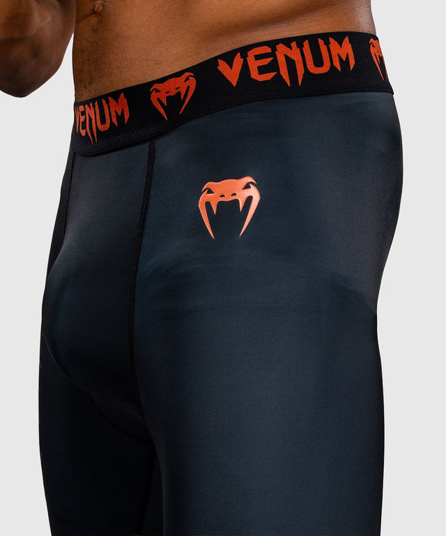 Kompresní kraťasy Venum Thunder Dragon – Černá/Šedá/Měď