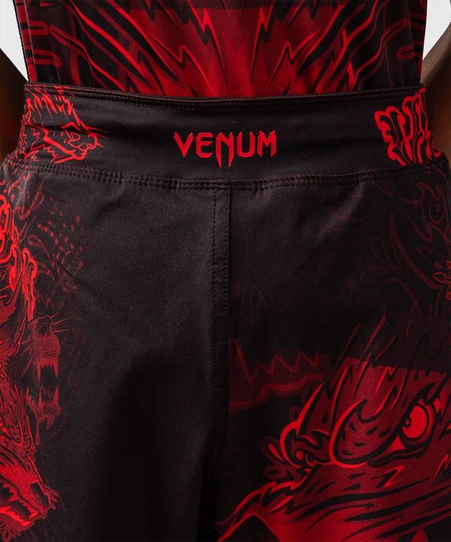Shorts de MMA Venum Wolf Atak enfant – Noir/Rouge