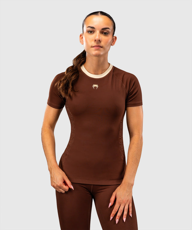Venum Viper Rashguard korta ärmar för damer - Brun