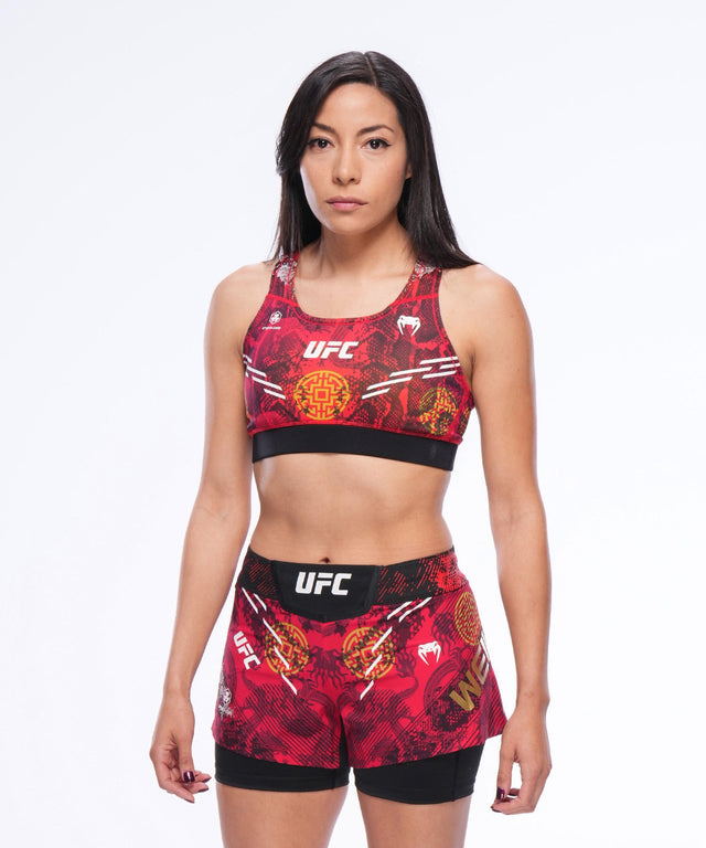 Biustonosz sportowy Venum UFC Unrivaled Zhang Weili – Czerwony