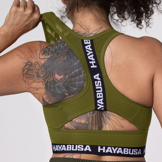 Bustier sport Hayabusa Crossback – Femei – Oliv