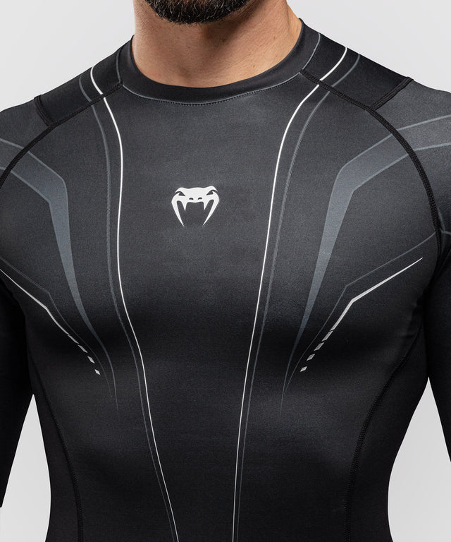 Venum Rashguard Streamline Långärmad – Svart/Vit