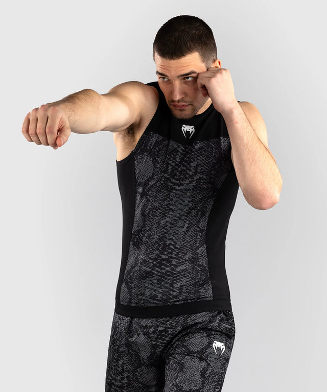 Rashguard Venum G-Fit Scales sin mangas – Negro/Gris