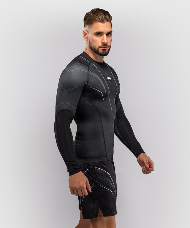 Venum Rashguard Streamline Långärmad – Svart/Vit