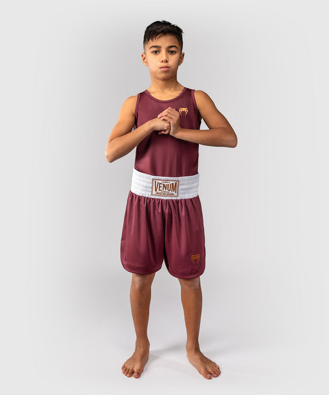 Pantaloni scurți de box Venum Classic – Copii – Bordeaux