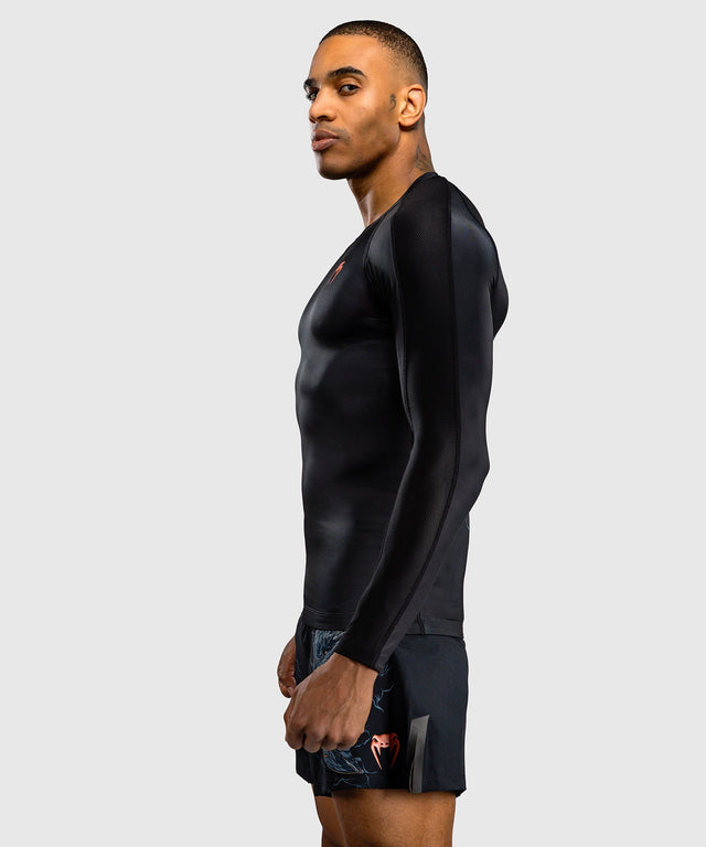 Venum Rashguard Thunder Dragon Lange Mouwen - Zwart/Grijs/Koper