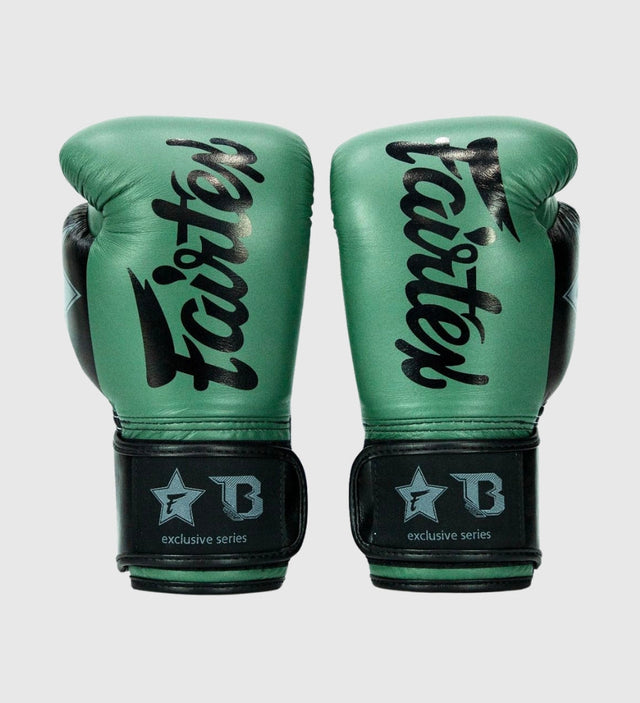 Boxerské rukavice Fairtex FXB V2 – Khaki zelené/černé