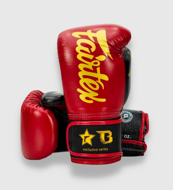 Fairtex Boxningshandskar FXB V2 - Röd/Svart/Guld