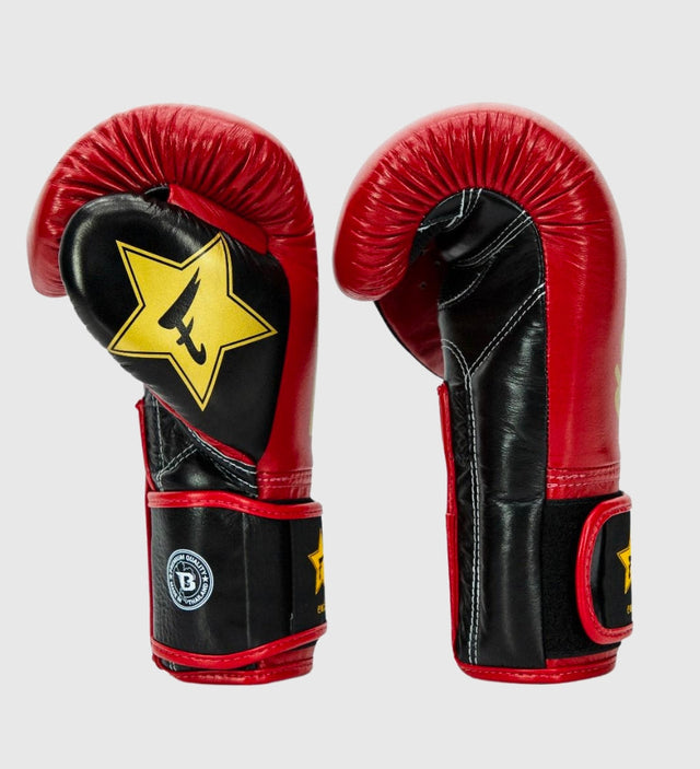 Fairtex Boxningshandskar FXB V2 – Röd/Svart/Guld – Boxningshandskar