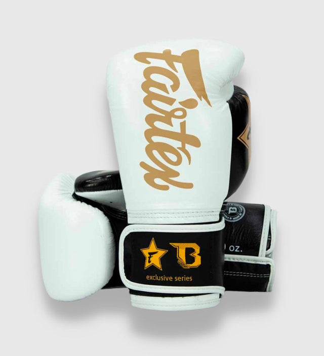 Fairtex Boxningshandskar FXB V2 - Vit/Svart/Guld - Boxningshandskar