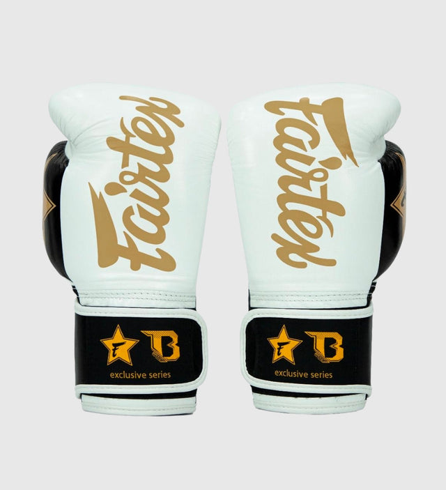 Fairtex Boxningshandskar FXB V2 - Vit/Svart/Guld - Boxningshandskar