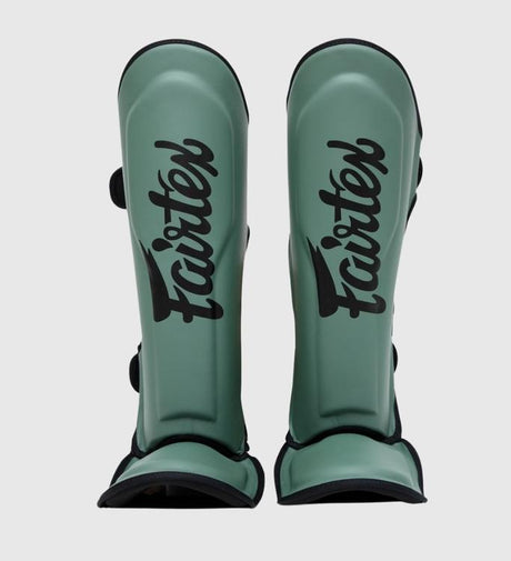 Paratibie da kickboxing Fairtex FXB – Verde militare/Nero