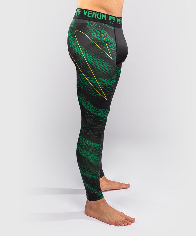 Shorts de compression Venum Matupa – Noir/Vert/Or