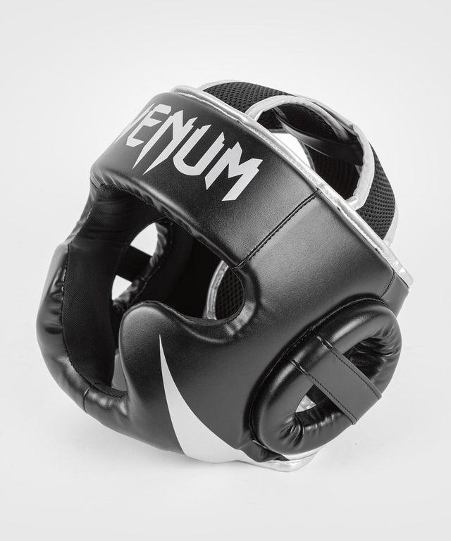 Casco de boxeo Venum Challenger – Negro/Plata
