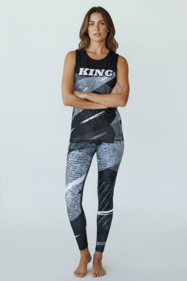 King Pro Boxing Compressie Shorts Shadow Dames - Zwart