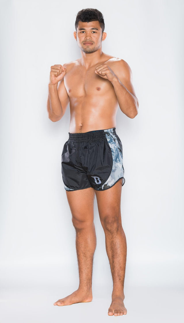 Pantaloncini Muay Thai Booster Retro Hybrid – Grigio