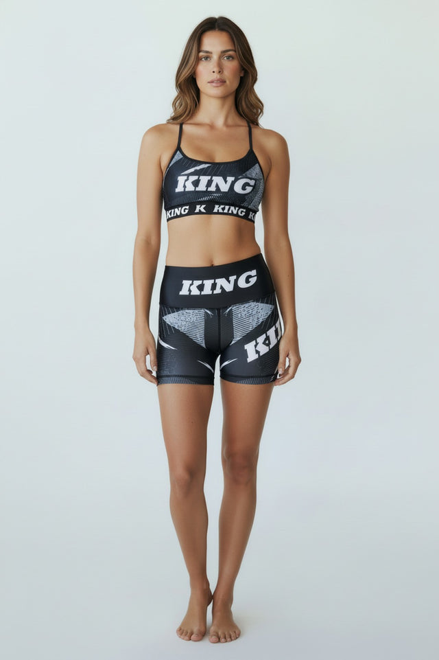 King Pro Boxing Sport Bh Shadow til kvinder - Sort