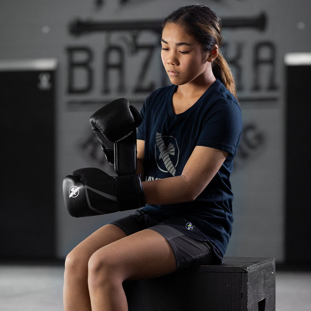 Hayabusa Boxhandschuhe E1 Kinder – Schwarz/Grau
