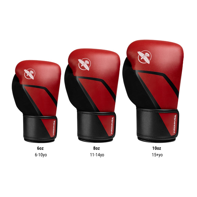 Hayabusa Boxhandschuhe E1 Kinder – Rot/Schwarz