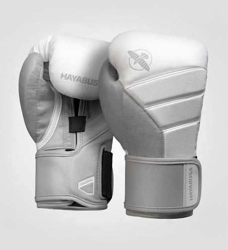 Guantes de boxeo Hayabusa T3 – Blanco/Gris