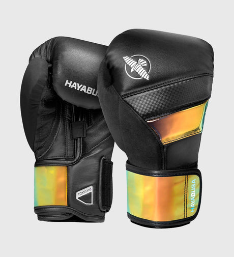 Rękawice bokserskie Hayabusa T3 – Czarne/Fluo Złote