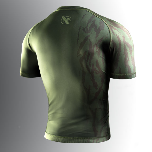 Rashguard Hayabusa Apex Manga Corta - Verde Táctico