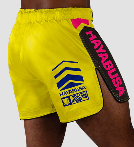 Pantalones de MMA Hayabusa Icon – Amarillo/Azul/Rosa