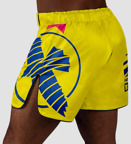 Pantalones de MMA Hayabusa Icon – Amarillo/Azul/Rosa