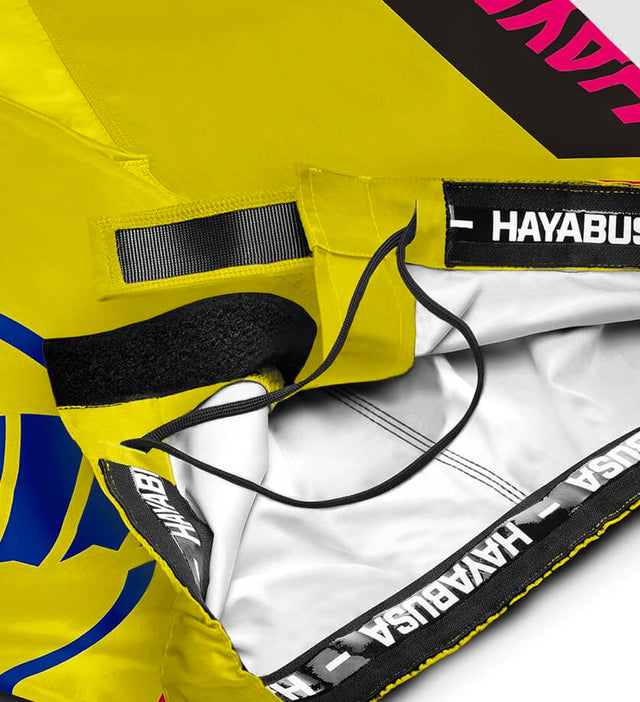 Pantaloncini MMA Hayabusa Icon – Giallo/Blu/Rosa