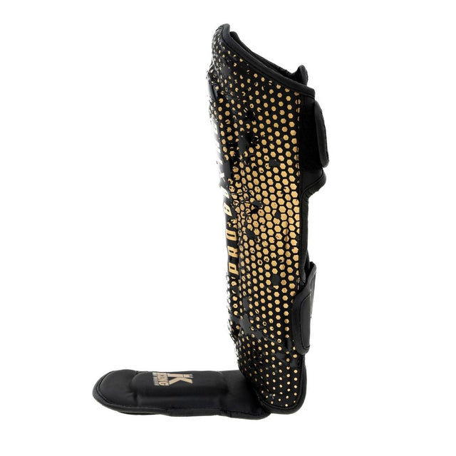 King Pro Boxing Benskydd Hexagon Barn – Svart/Guld