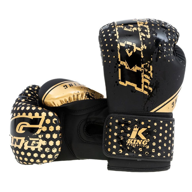 Gants de boxe King Pro Boxing Hexagon Enfant – Noir/Or