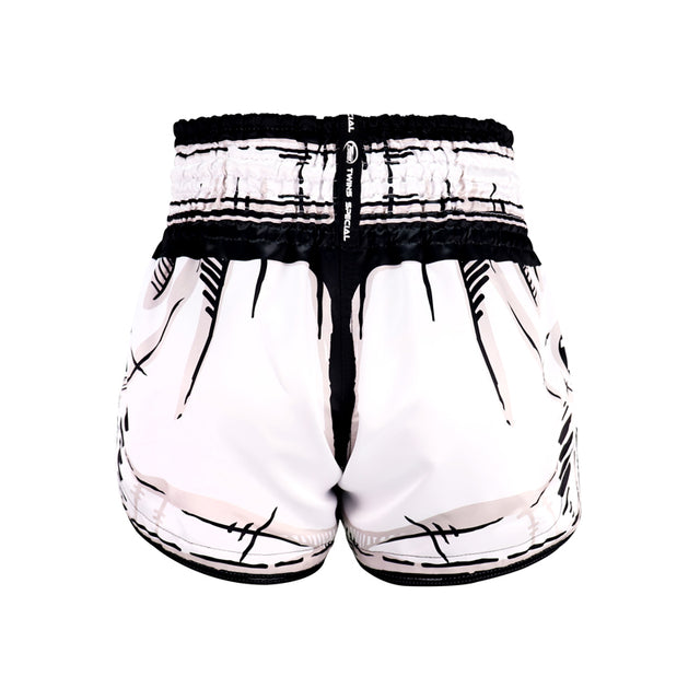 Twins Muay Thai-shorts TTBL Comic – Vit/Svart