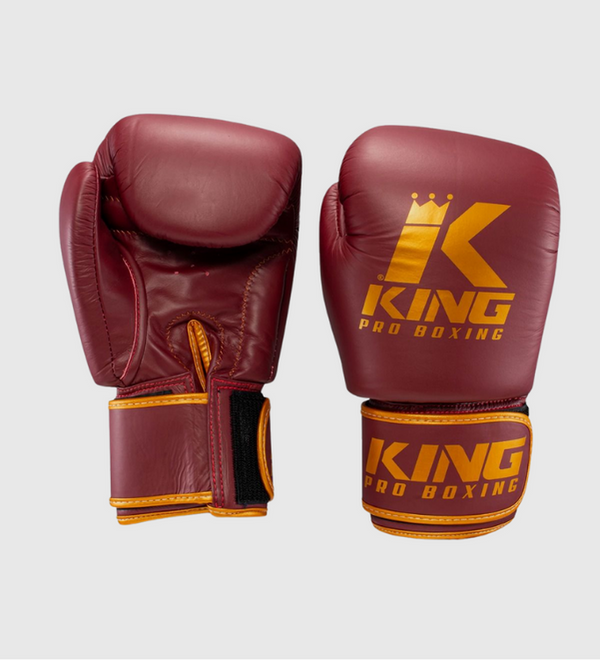 King Pro Boxing Boxing gloves BGVL3 – Burgundy Red/Gold