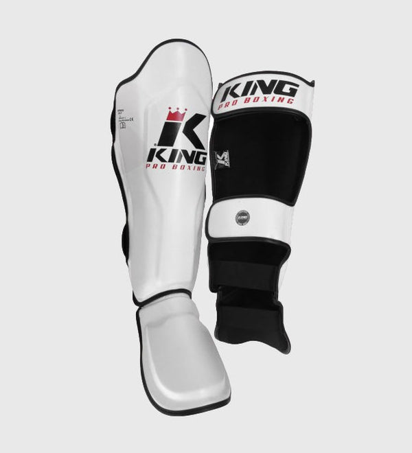 King Pro Boxing Kickboks Scheenbeschermers SG3 - Wit