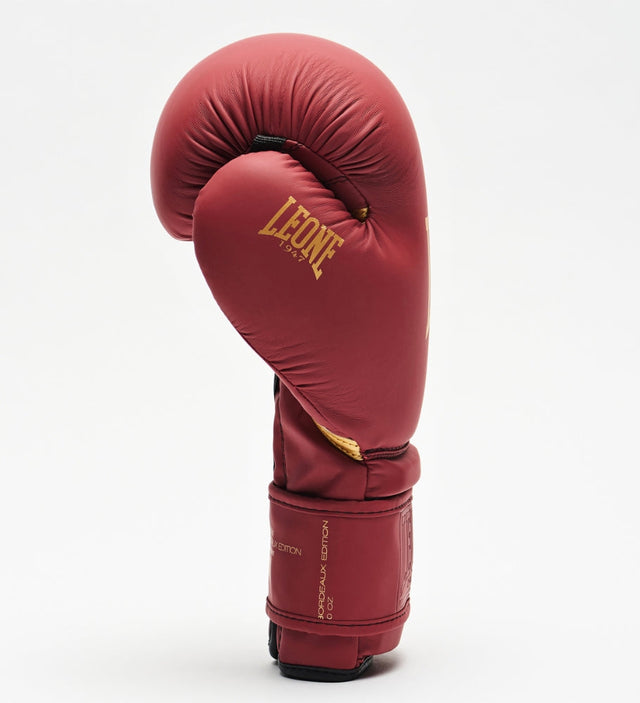Mănuși de box Leone GN059X – Bordeaux/Aur