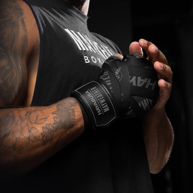 Vendas de boxeo Hayabusa x Mayweather Deluxe – Negro/Gris