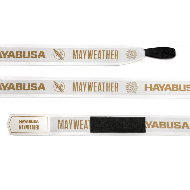 Hayabusa x Mayweather Bandagen Deluxe – Weiß/Gold
