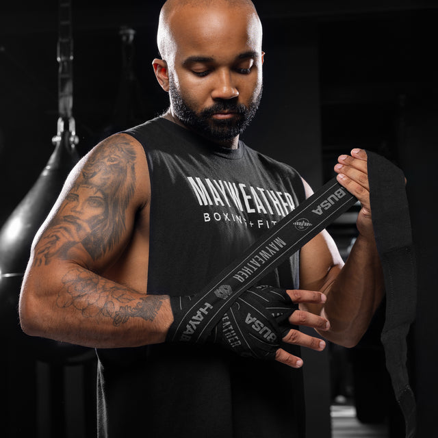Hayabusa x Mayweather Boxningslindor Stretch - Svart/Grå