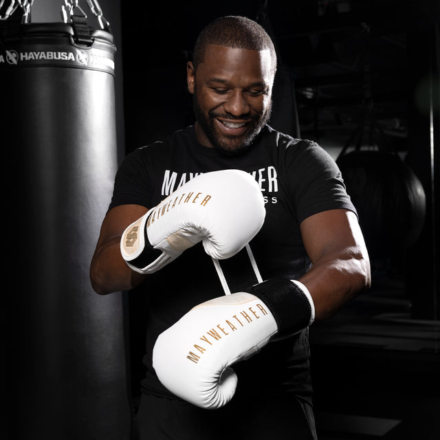 Hayabusa x Mayweather Boksehandsker Champ - Hvid/Guld