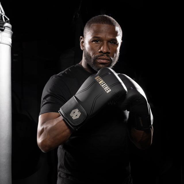 Mănuși de box Hayabusa x Mayweather Contender – Negru/Auriu